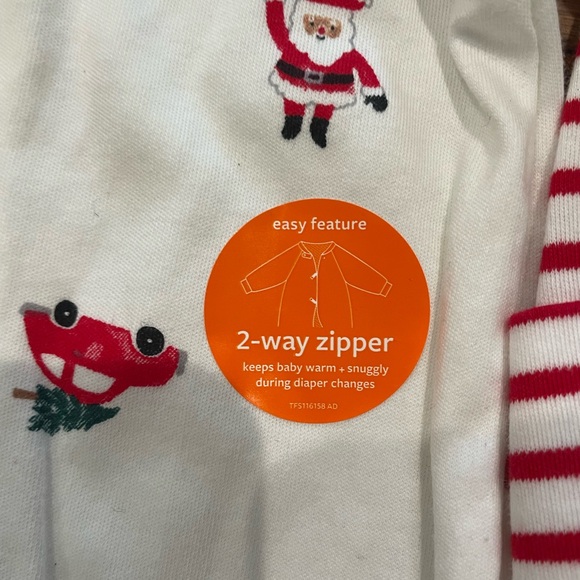Lot Of 2 Baby  Christmas Outfits Carters Baby Size 3 Months Santa - Picture 4 of 7
